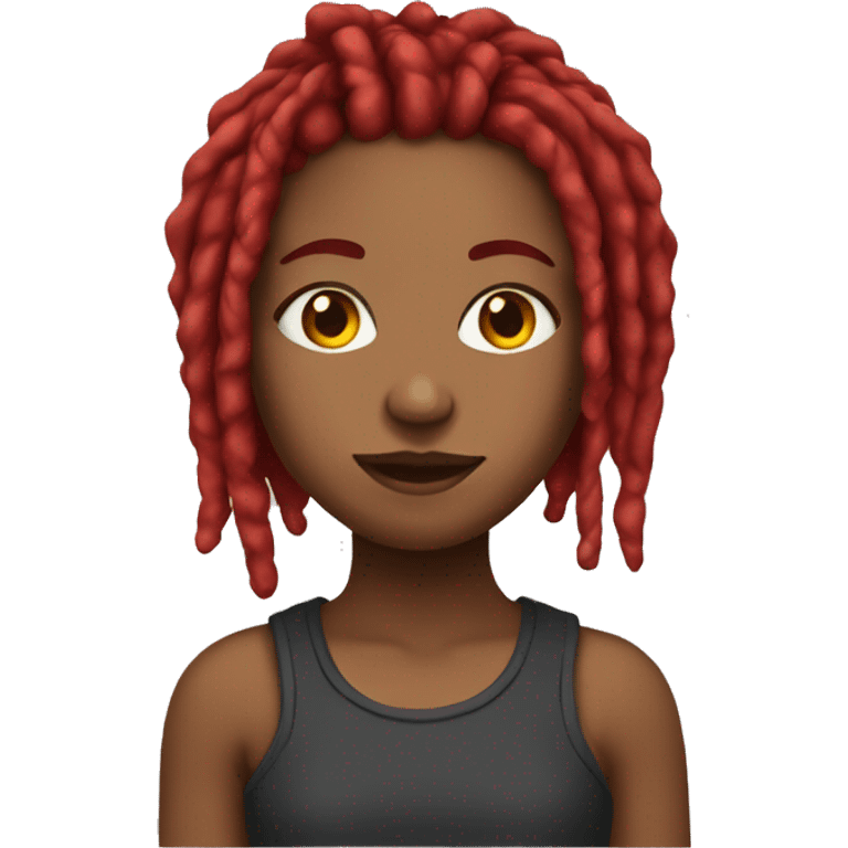 Girl with red dreads emoji