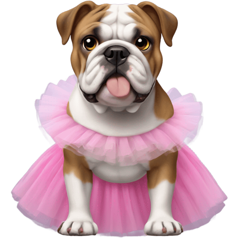 English bulldog with tutu  emoji