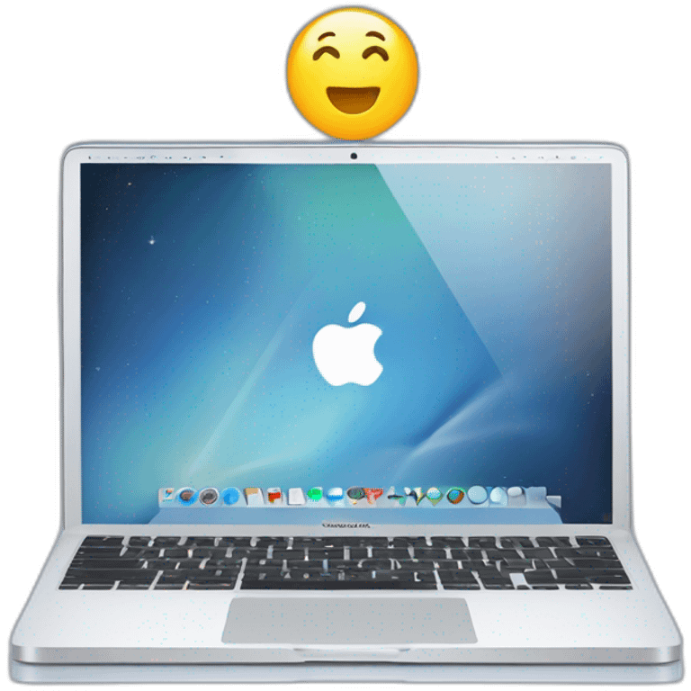 macbook in a crystal emoji