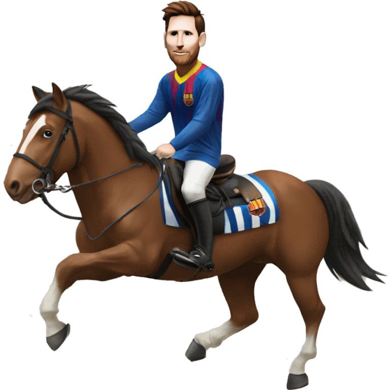 Messi sur un cheval  emoji