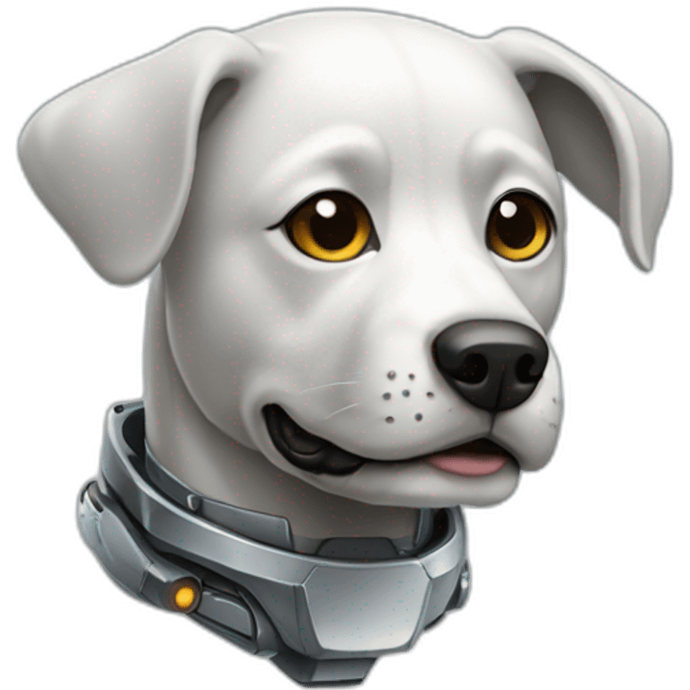 robot with head of dog emoji