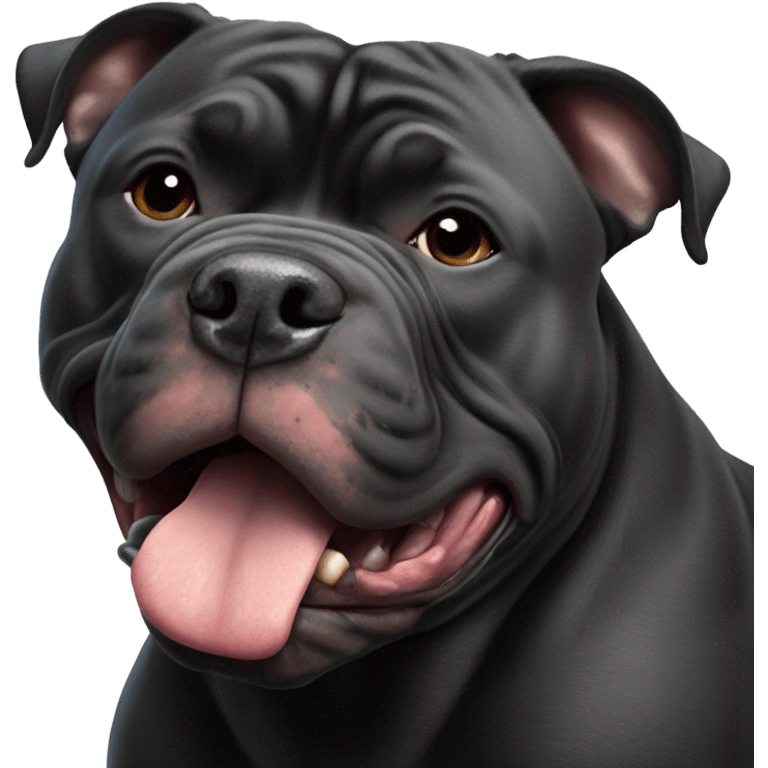 Black american bully with blunt emoji