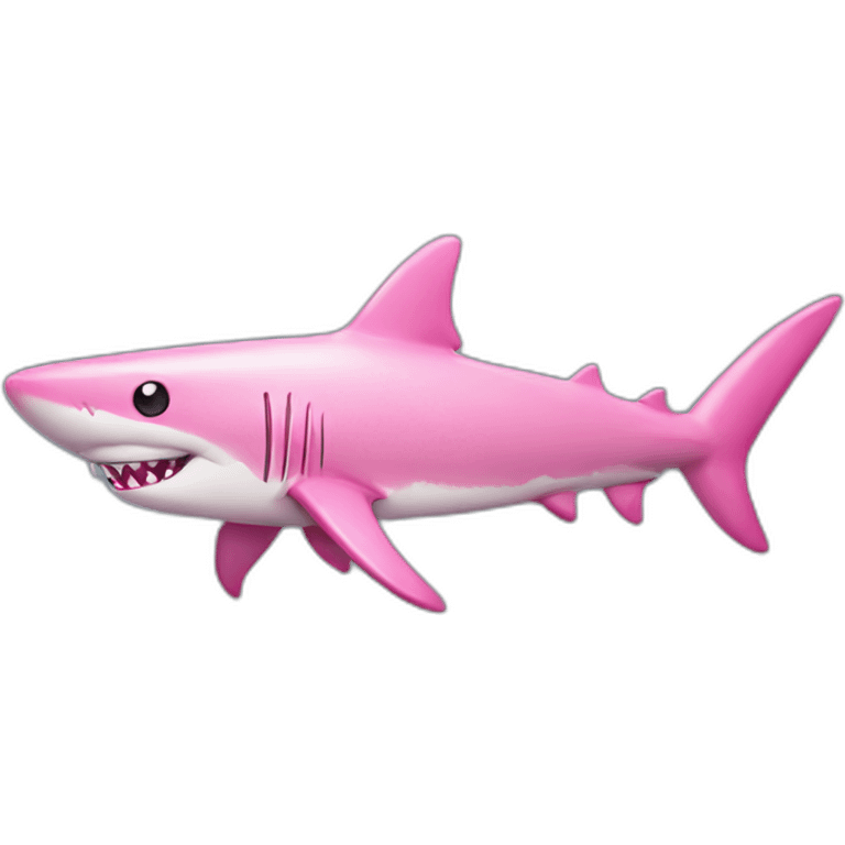 pink shark standing emoji