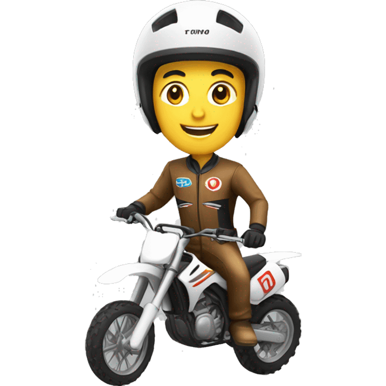 un homme sur une moto cross  emoji