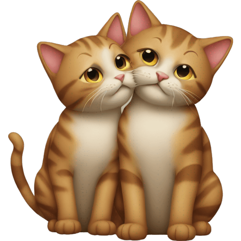 two cats kissing emoji