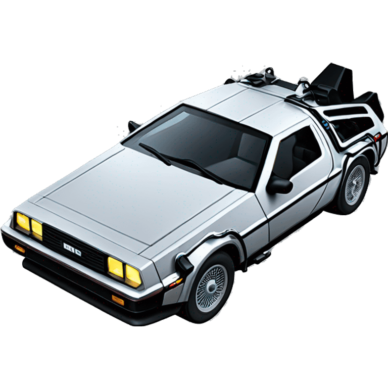 Delorean from back to the future  emoji