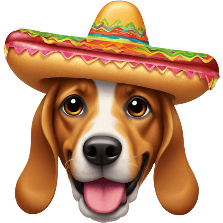 Hotdog in a sombrero emoji