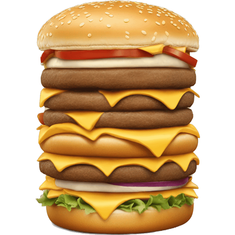 mega extra large mc donald’s cheese burger meal emoji