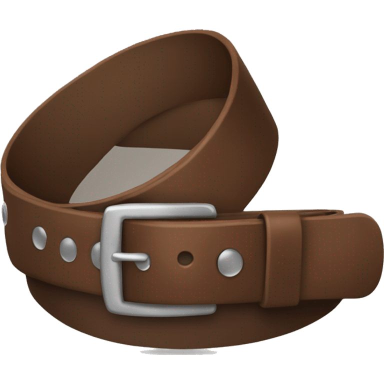 Brown belt with hold buckle  emoji