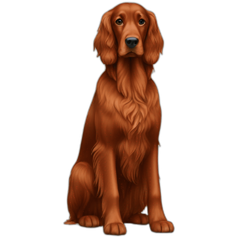 Dog irish setter full body emoji