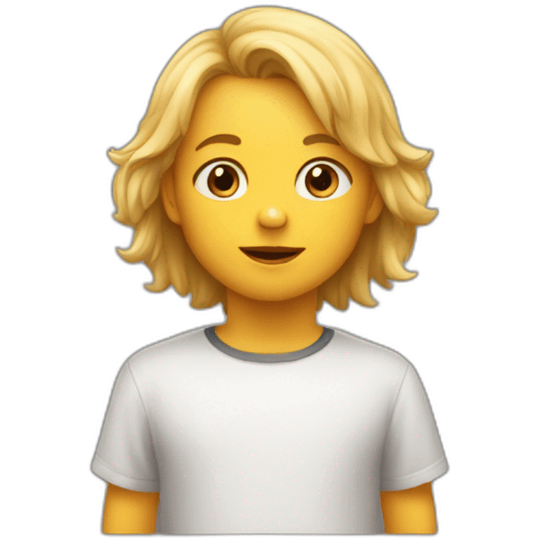 Enfant déguisé en chien emoji