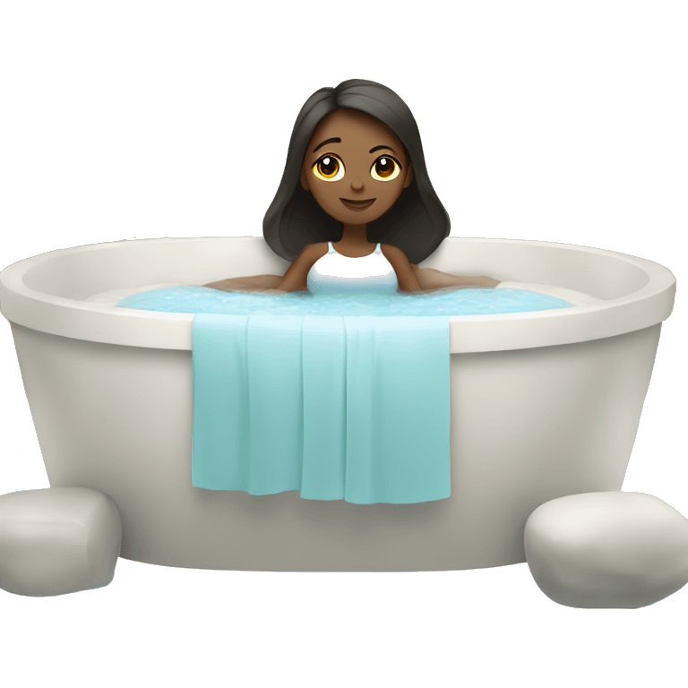 Girl relaxing in spa emoji