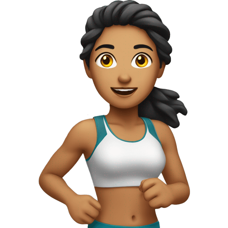 Latina girl running  emoji