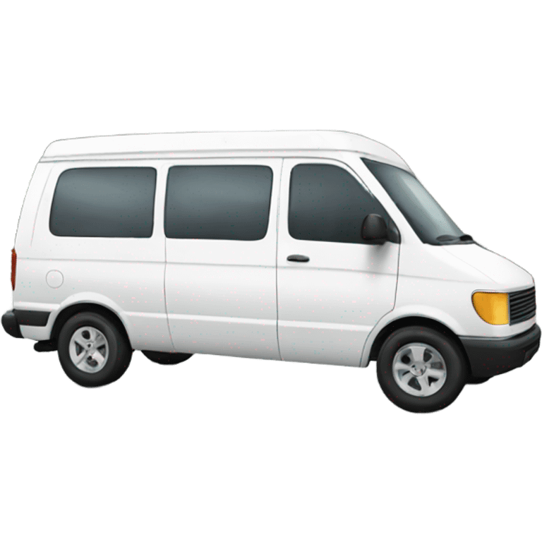 White van in the city emoji