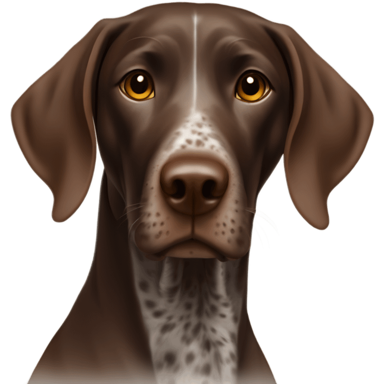 German Shorthaired Pointer with all brown head  emoji