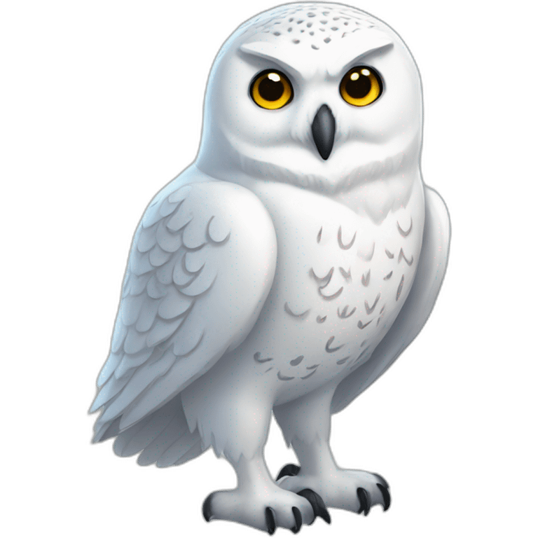 Snow owl full body emoji