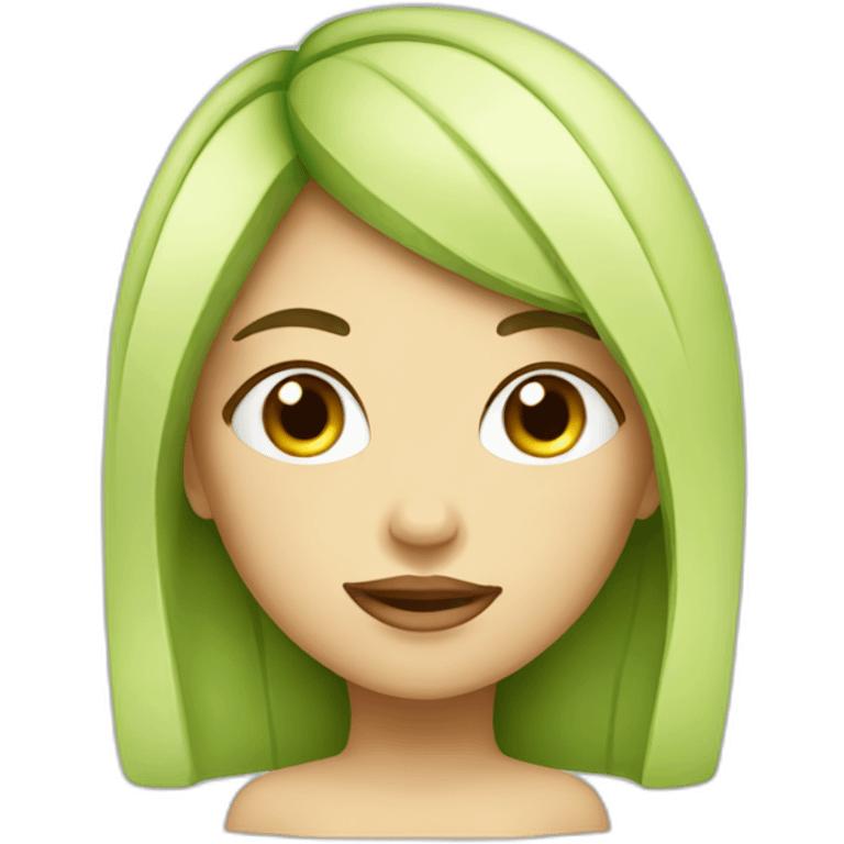 Girl with cucumber on her close eyes emoji