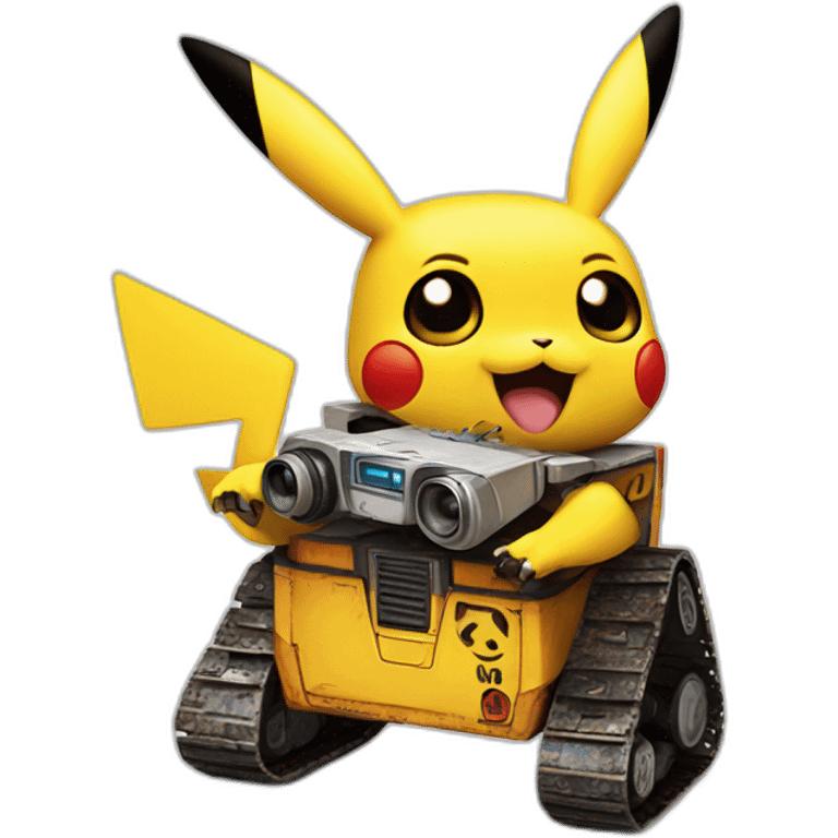 Pikachu kills wall-e emoji