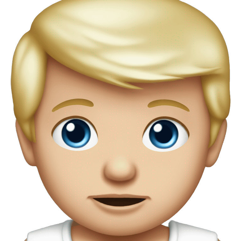 baby Donald Trump  with blue eyes  emoji