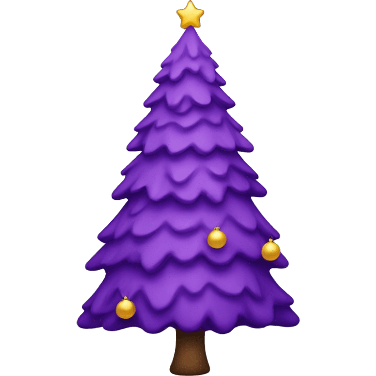 purple christmas tree  emoji