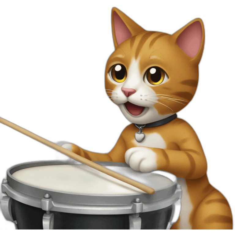 cat playing drums emoji