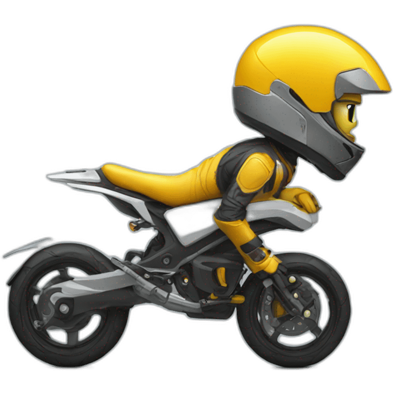 Futuristic moto without wheels in profile emoji