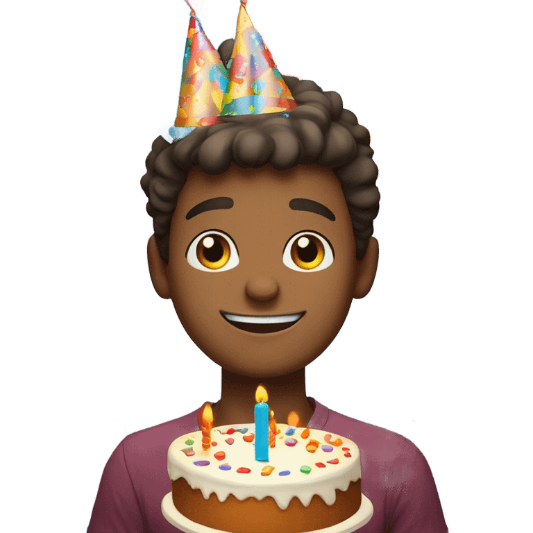 A handsome boy birthday  emoji