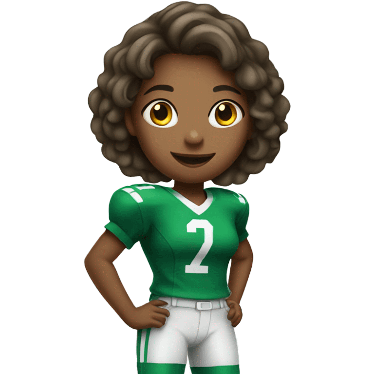 A girl playing football  emoji