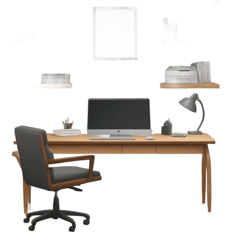 modern-minimalistic-home-office-front view emoji