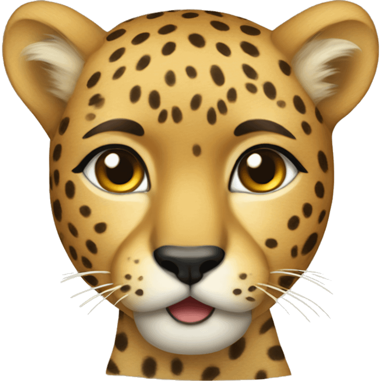 Cheetah with a bow emoji