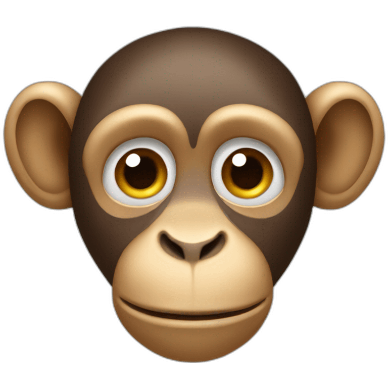 Monkey with earrings on its ears emoji