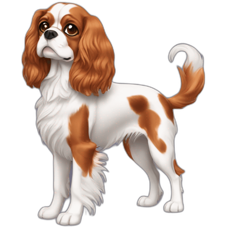 dog Cavalier King Charles Spaniel full height emoji