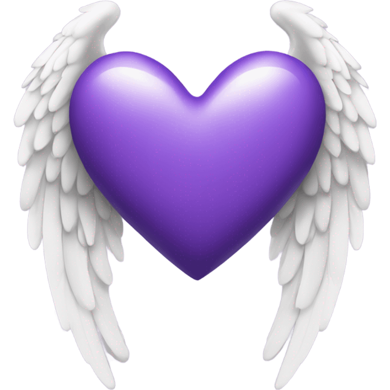 Purple Heart with white wings emoji