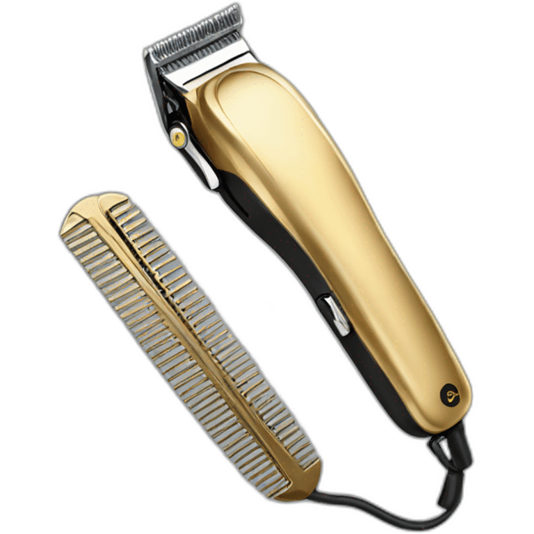 hair clipper gold emoji