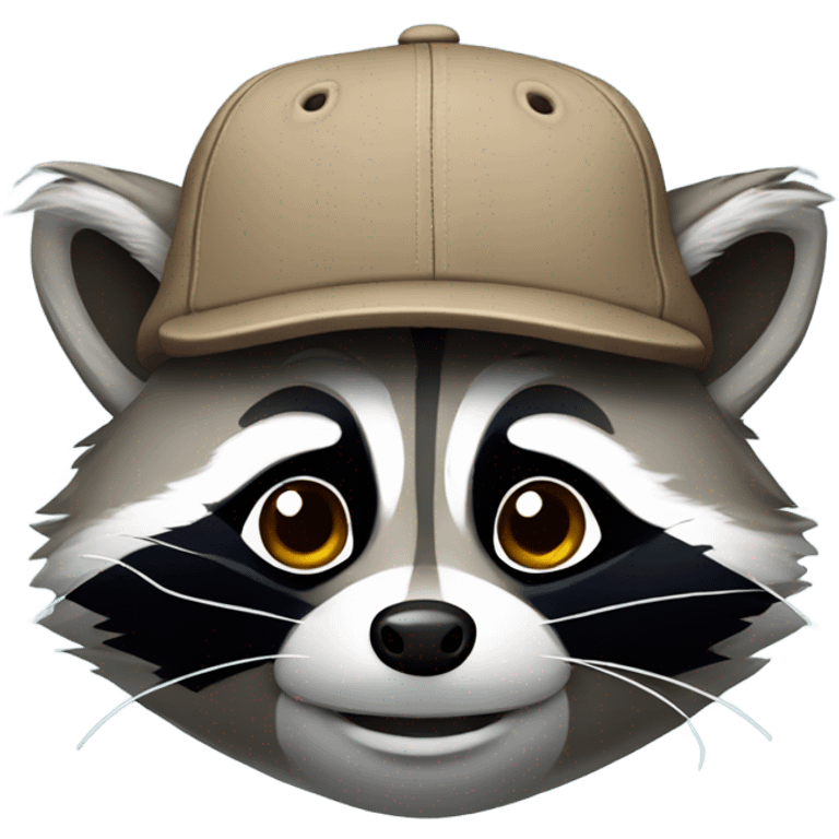 raccoon in cap emoji