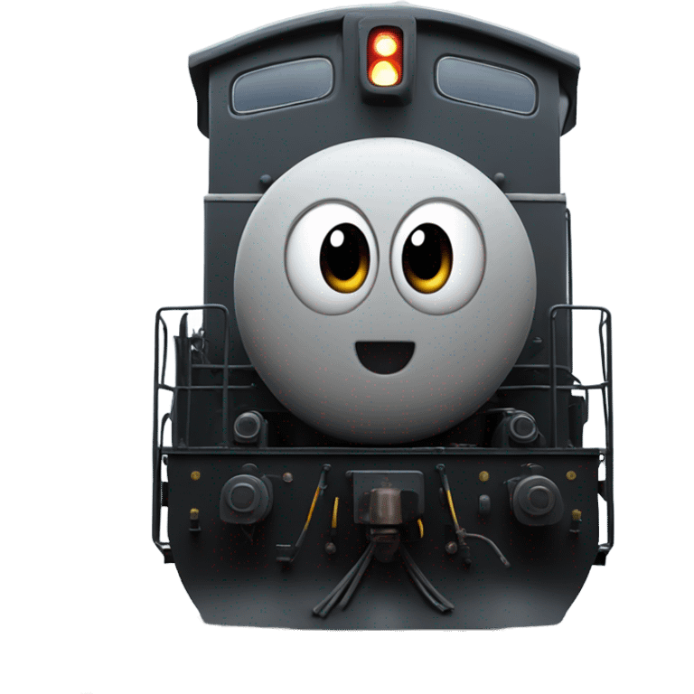 A electric locomotive (With little Kirby eyes on the front of the train) emoji