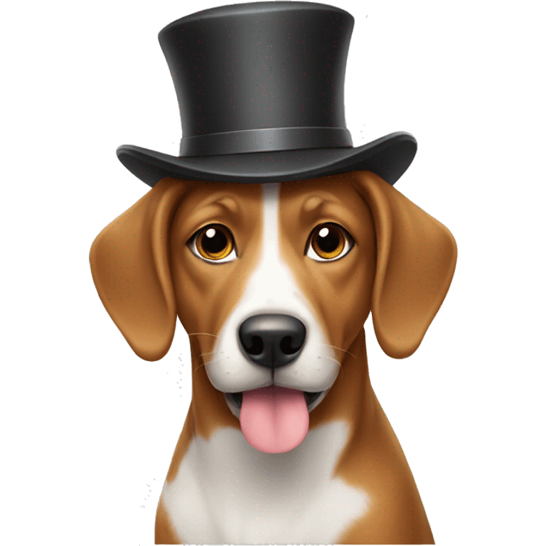 a dog with a hat emoji