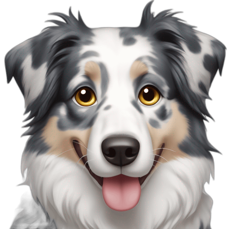 Border collie blue merle emoji