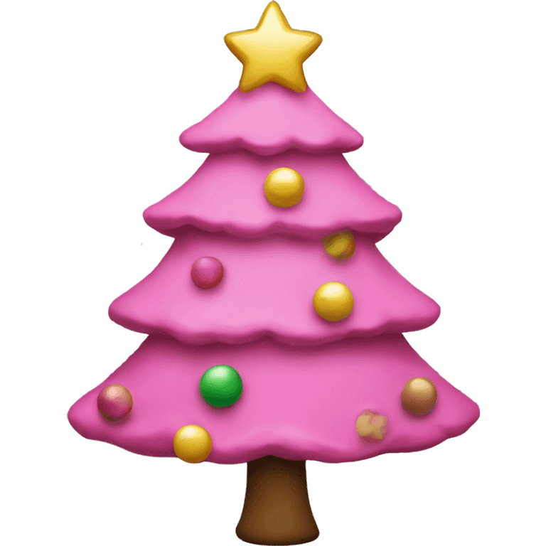 pink Christmas tree emoji