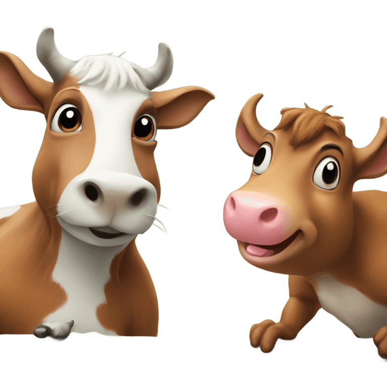 squirrel and cow  emoji