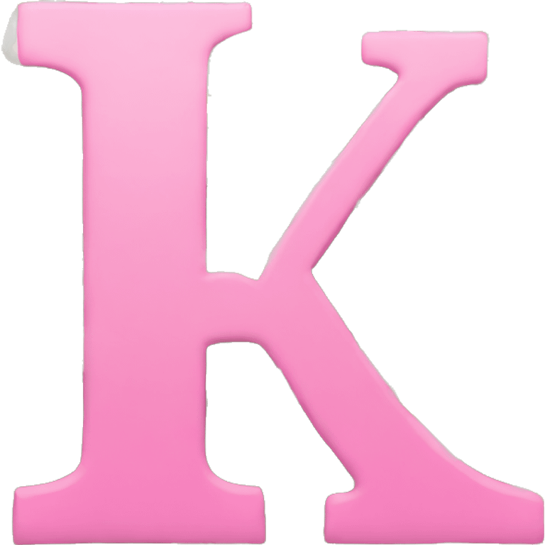 Pink letter with white flowers emoji