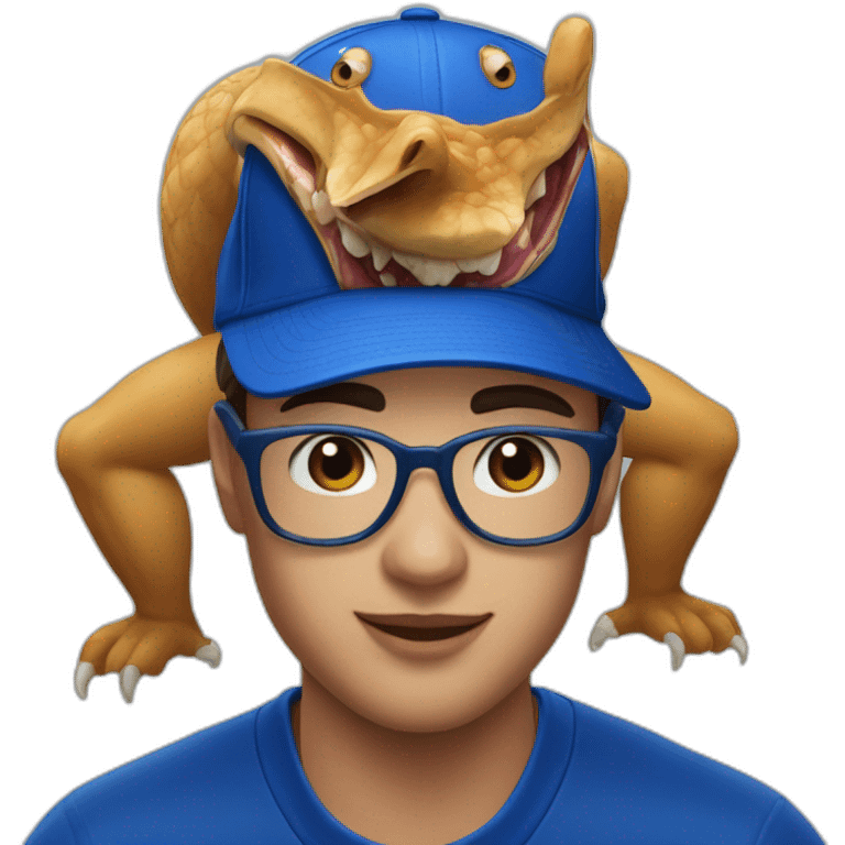 Tiktok 🦎 wearing blue baseball hat emoji