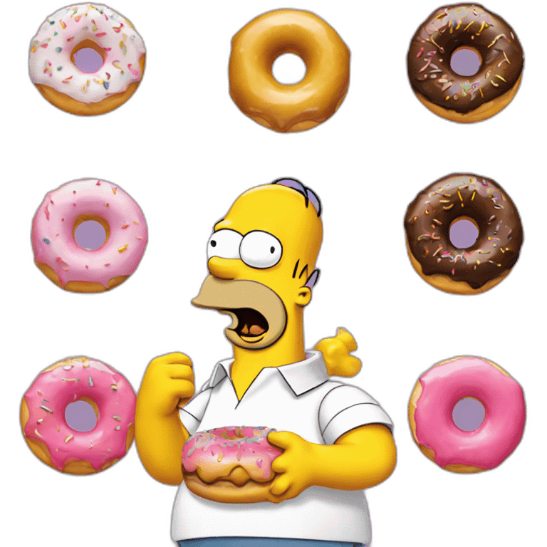 homer Simpson who eat a donut emoji