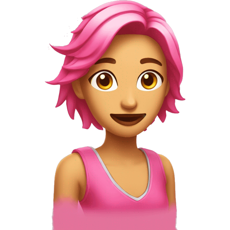 chica escorpión rosa emoji