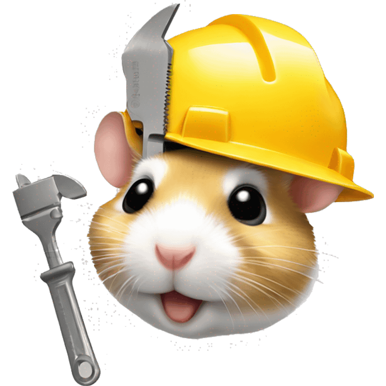 hamster head in a construction helmet with a wrench emoji