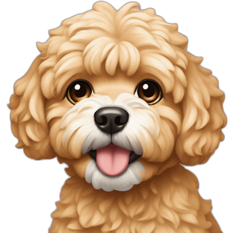 golden maltipoo hand - muscle emoji