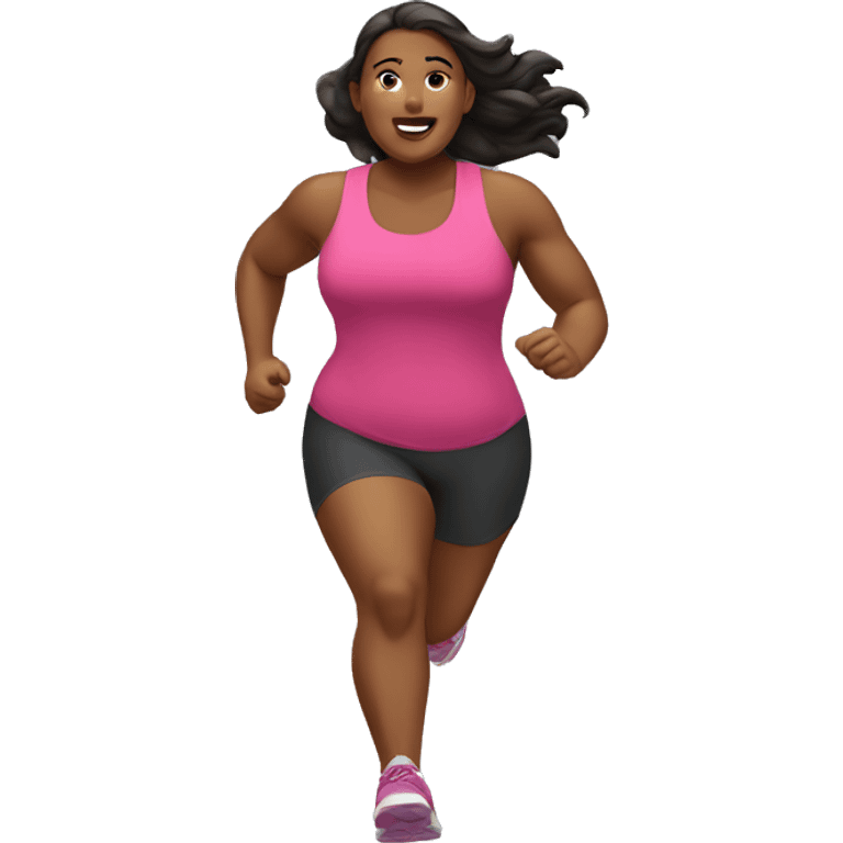 heavyset running woman emoji