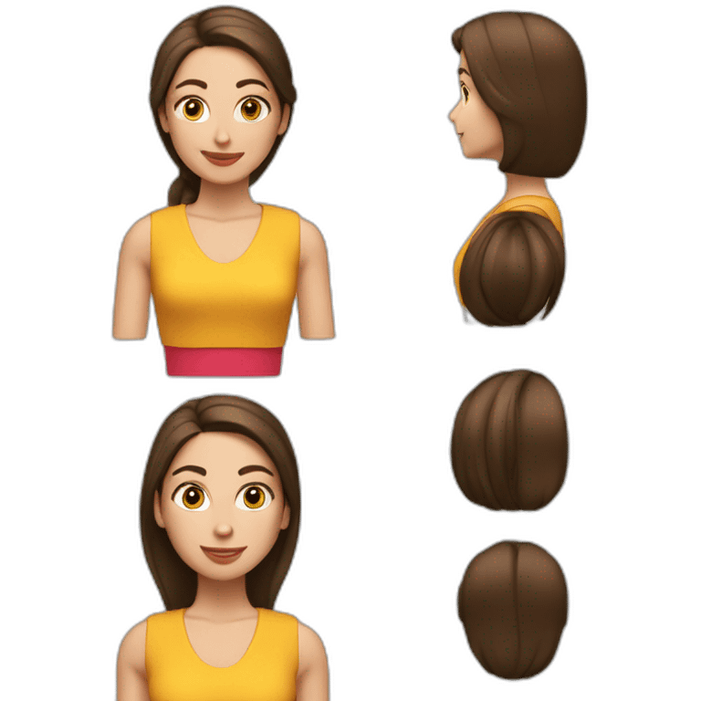 pretty-brunette-woman-mcdo emoji