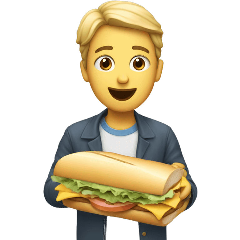 Eating a sandwich  emoji