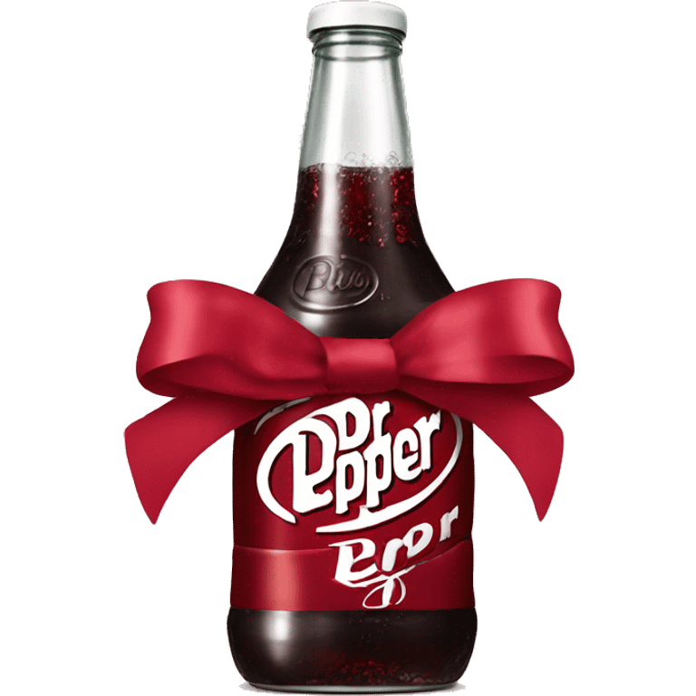 dr Pepper with a bow on top ￼ emoji